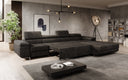Designer-Ecksofa Calvera Maxi mat Schlof- a Klappfunktioun a Cord