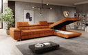 Designer-Ecksofa Calvera Maxi mat Schlof- a Klappfunktioun a Cord