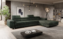 Designer-Ecksofa Calvera Maxi mat Schlof- a Klappfunktioun a Cord