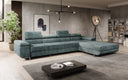 Designer-Ecksofa Calvera Maxi mat Schlof- a Klappfunktioun a Cord
