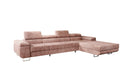 Designer-Ecksofa Calvera Maxi mat Schlof- a Klappfunktioun a Cord