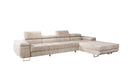 Designer-Ecksofa Calvera Maxi mat Schlof- a Klappfunktioun a Cord