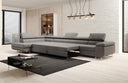 Designer Ecksofa Maxi mit Schlaf - und Klappfunktion in Bouclé