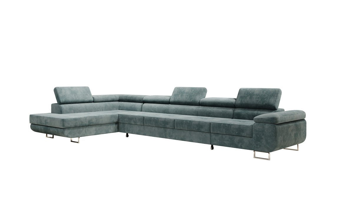 Canapé designer Maxi avec fonction couchage et pliable en velours côtelé