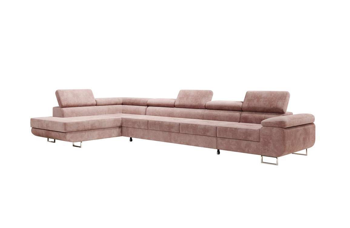 Canapé designer Maxi avec fonction couchage et pliable en velours côtelé