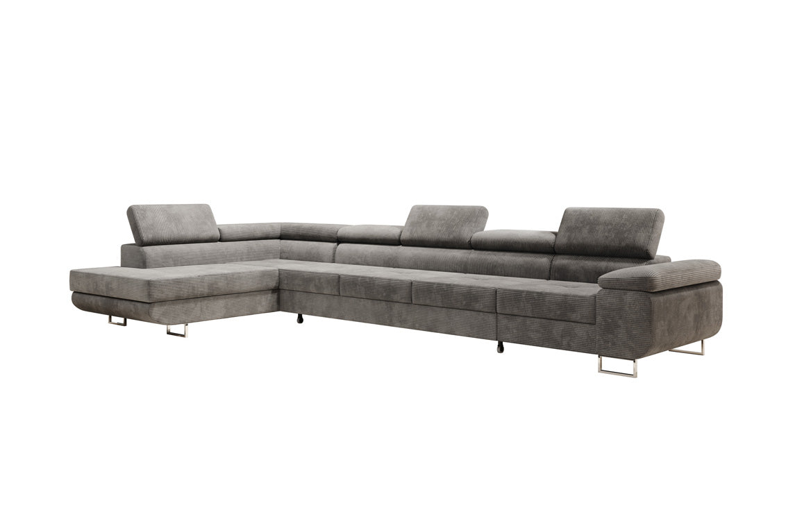 Canapé designer Maxi avec fonction couchage et pliable en velours côtelé