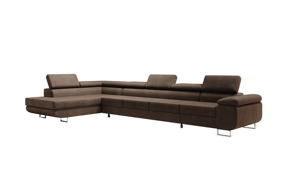 Designer Sofa Maxi mit Schlaf - und Klappfunktion in Bouclé