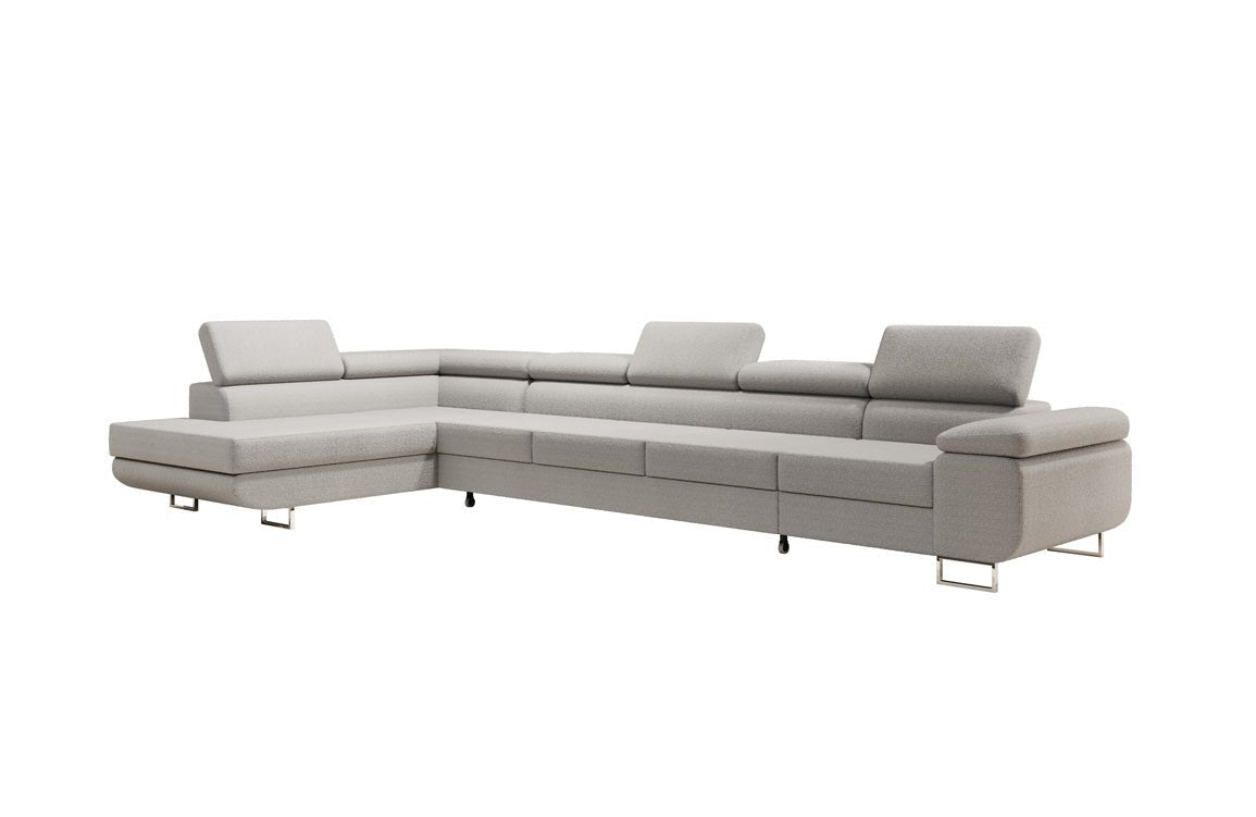 Designer Sofa Maxi mit Schlaf - und Klappfunktion in Bouclé