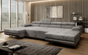 Canapé designer Calvera U avec fonction couchage et rabattable en Côtelé