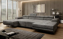 Canapé designer Calvera U avec fonction couchage et rabattable en Côtelé