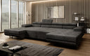 Canapé designer Calvera U avec fonction couchage et rabattable en Côtelé