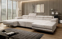 Canapé designer Calvera U avec fonction couchage et rabattable en Côtelé