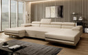 Designer Sofa Calvera U with Sleeping and Folding Function in Bouclé