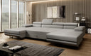 Designer Sofa Calvera U with Sleeping and Folding Function in Bouclé