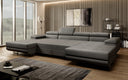 Designer Sofa Calvera U with Sleeping and Folding Function in Bouclé