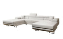Designer Sofa Calvera U with Sleeping and Folding Function in Bouclé