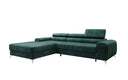 Designer-Ecksofa Melinda mat Schlof- a Klappfunktioun