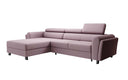 Canapé d’angle design Massimo avec fonction couchage et fonction rabattable