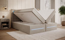 Boxspringbett Minera mat LED, USB an Späicherplatz