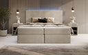 Boxspringbett Voyage mat LED a Späicherplaz a Samt