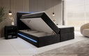 Boxspringbett Voyage mat LED a Späicherplaz a Samt