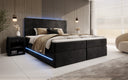 Boxspringbett Voyage mat LED a Späicherplaz a Samt