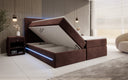 Boxspringbett Voyage mat LED a Späicherplaz a Samt