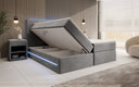 Boxspringbett Voyage mat LED a Späicherplaz a Samt