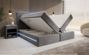 Boxspringbett Voyage mat LED a Späicherplaz a Samt