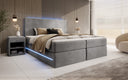 Boxspringbett Voyage mat LED a Späicherplaz a Samt