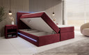 Boxspringbett Voyage mat LED a Späicherplaz a Samt