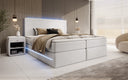 Boxspringbett Voyage mat LED a Späicherplaz a Samt