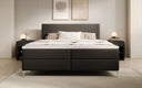 Leona Box Spring Bed in Faux Leather with Storage