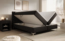 Leona Box Spring Bed in Faux Leather with Storage