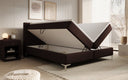 Leona Box Spring Bed in Faux Leather with Storage