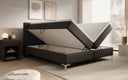 Leona Box Spring Bed in Faux Leather with Storage