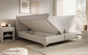 Leona Box Spring Bed in Faux Leather with Storage