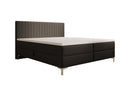 Leona Box Spring Bed in Faux Leather with Storage