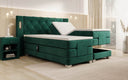 Livano Velvet Electrically Adjustable Box Spring Bed with LED