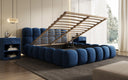 Lit capitonné designer Boston Velours avec espace de rangement