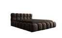 Lit capitonné designer Boston Velours avec espace de rangement