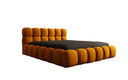 Lit capitonné designer Boston Velours avec espace de rangement