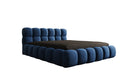 Lit capitonné designer Boston Velours avec espace de rangement