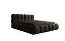 Lit capitonné designer Boston Velours avec espace de rangement