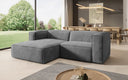 Designer corner sofa Comfy Mini in velvet