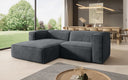 Designer corner sofa Comfy Mini in velvet