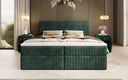 Soft Box Spring Bed in Corduroy with Storage