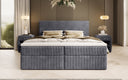 Soft Box Spring Bed in Corduroy with Storage