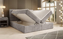 Soft Box Spring Bed in Corduroy with Storage