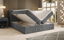 Soft Box Spring Bed in Corduroy with Storage